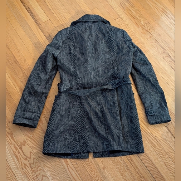 Mexx Black Patterned Women's Trench Coat - Picture 2 of 5